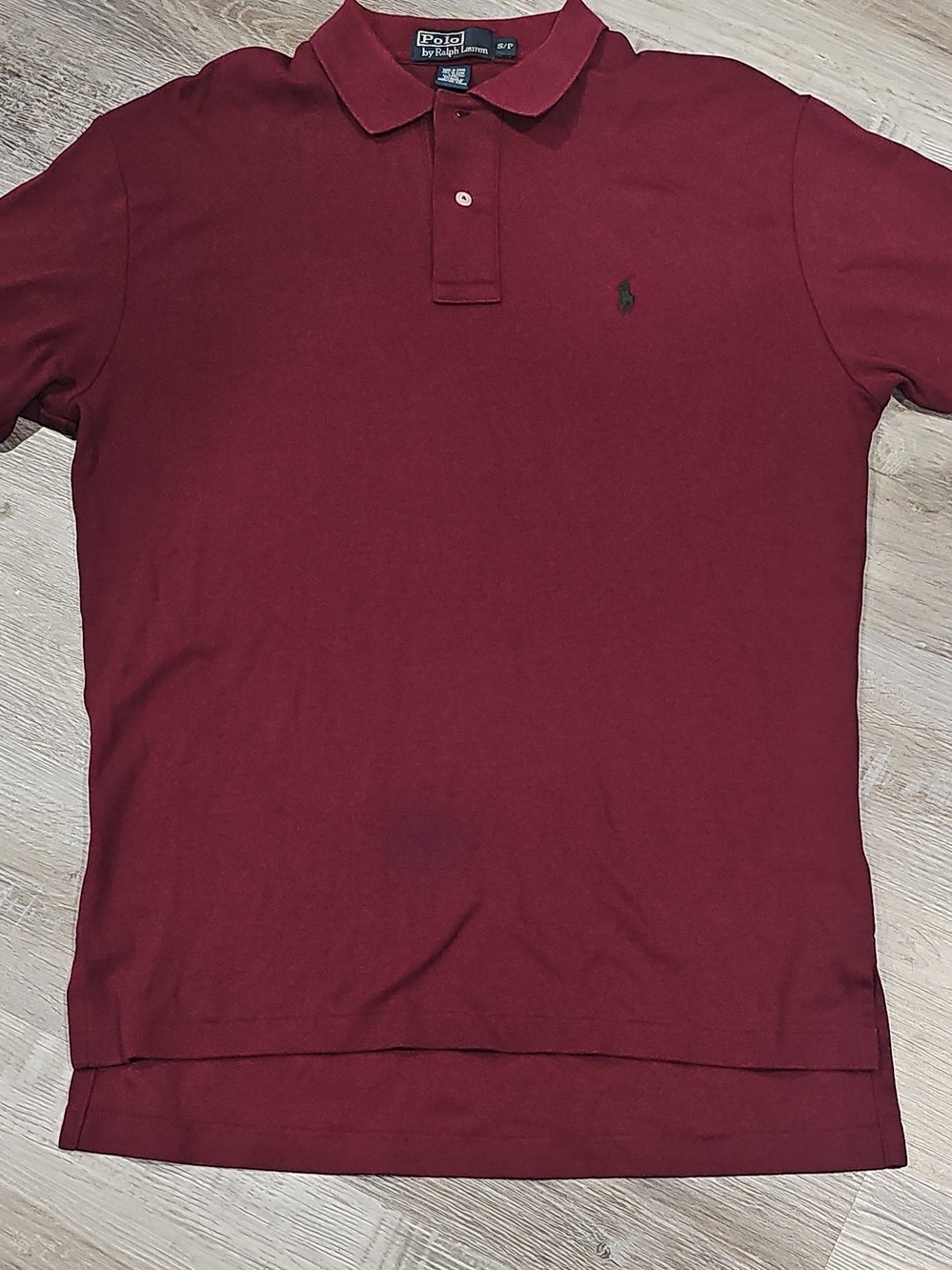 Polo by Ralph Lauren Classic Fit Cotton Polo Shirt Burgundy Small